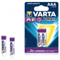 Pile Lithium Varta AAA (LR03) Blister de 2 