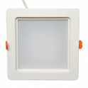 Plafonnier LED 20W 230V carré encastrable blanc chaud