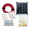 Kit panneau solaire photovoltaiïque monocristallin 20W / 12V avec régulateur de charge et accessoires de cablage